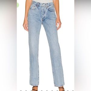 NWT - AGOLDE Lana Crop Mid Rise Vintage Straight in Emulsion Size 28